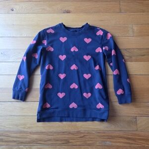 Primary Navy Hearts Tunic Top Girls Size 8-9